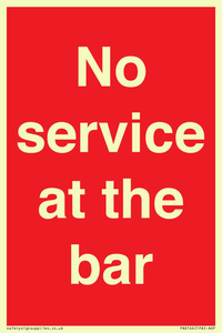 No service at the bar